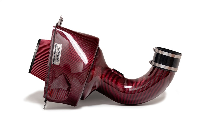 Chevrolet Corvette Performance Air Intake - CORSA Performance - Closed Box + DryTech Filter - Red Carbon Fiber - `14-`19